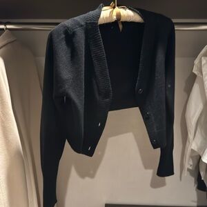 COS cardigan: Black, Medium, 100% Cashmere